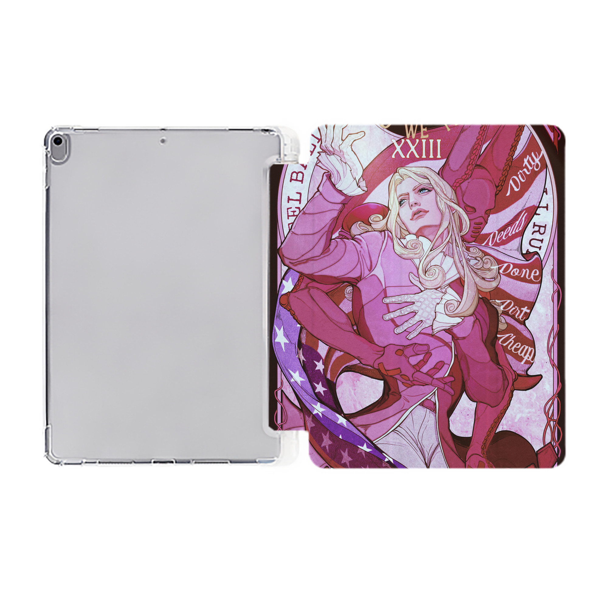（画像用） ジョジョの奇妙な冒険 JoJo's Bizarre Adventure IPad ケース ペン収納付き 三つ折りスタンド PUレザー×シリコン 対応機種9.5/10.5/10.9インチ